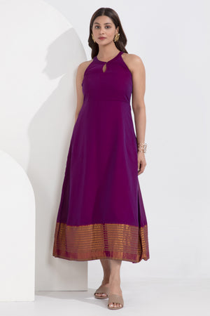 Handloom Manglagiri Magenta Contemporary Ethnic Dress