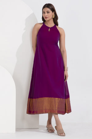 Handloom Manglagiri Magenta Contemporary Ethnic Dress
