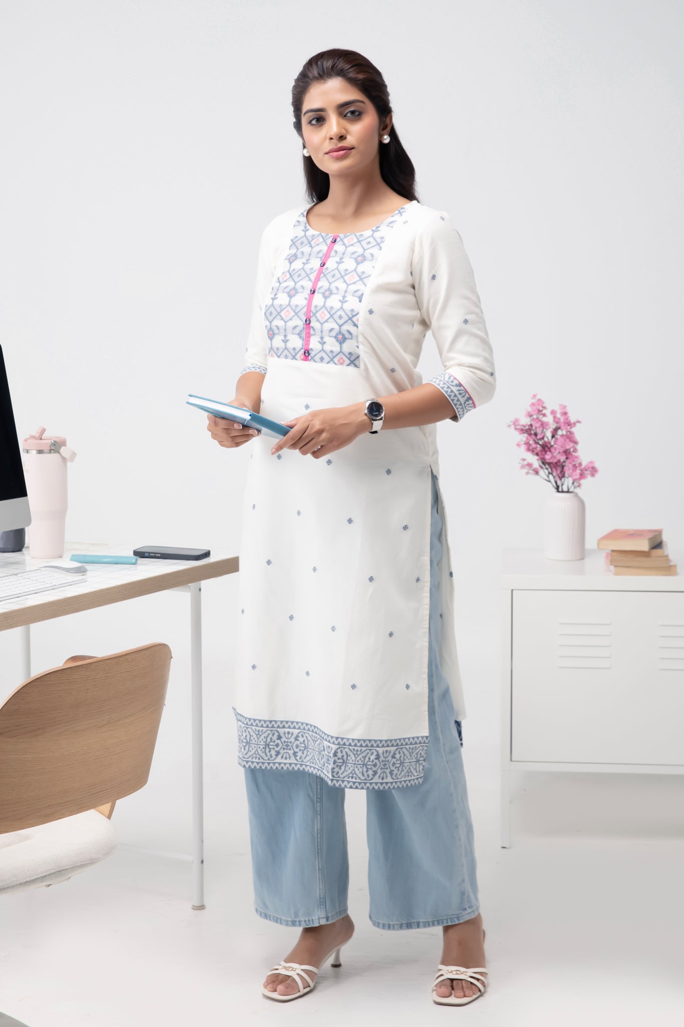 Workwear Off White Kurta