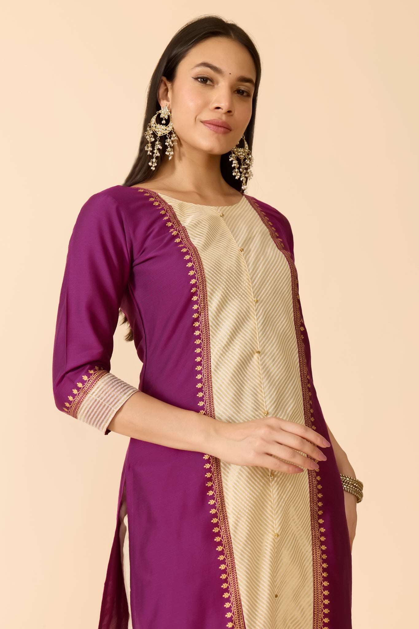 MAGENTA STARIGHT CUT KURTA
