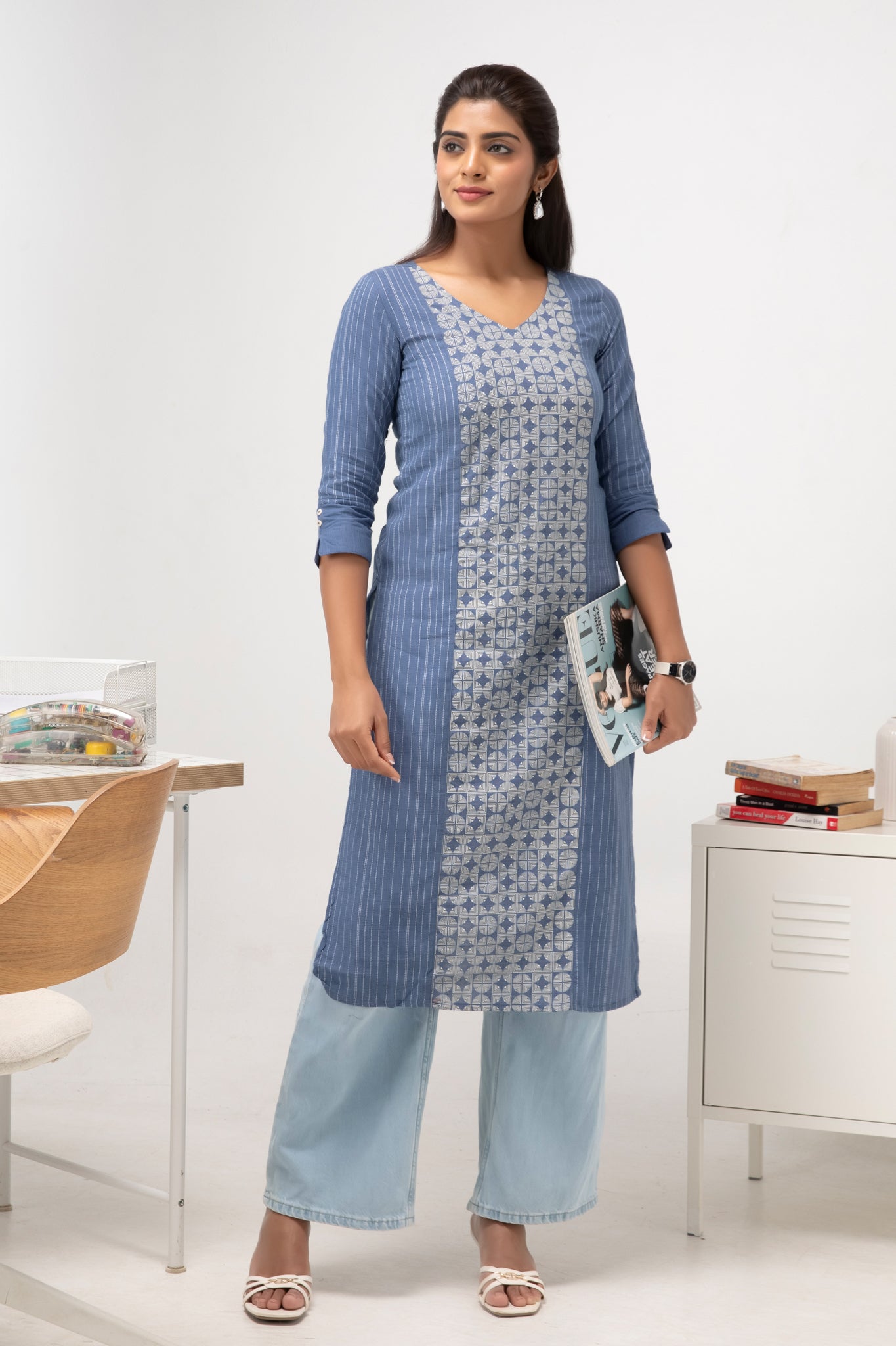 Workwear Blue Kurta