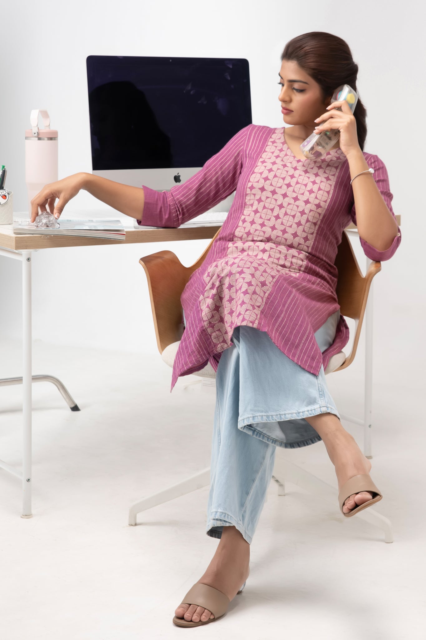 Workwear Pink Kurta