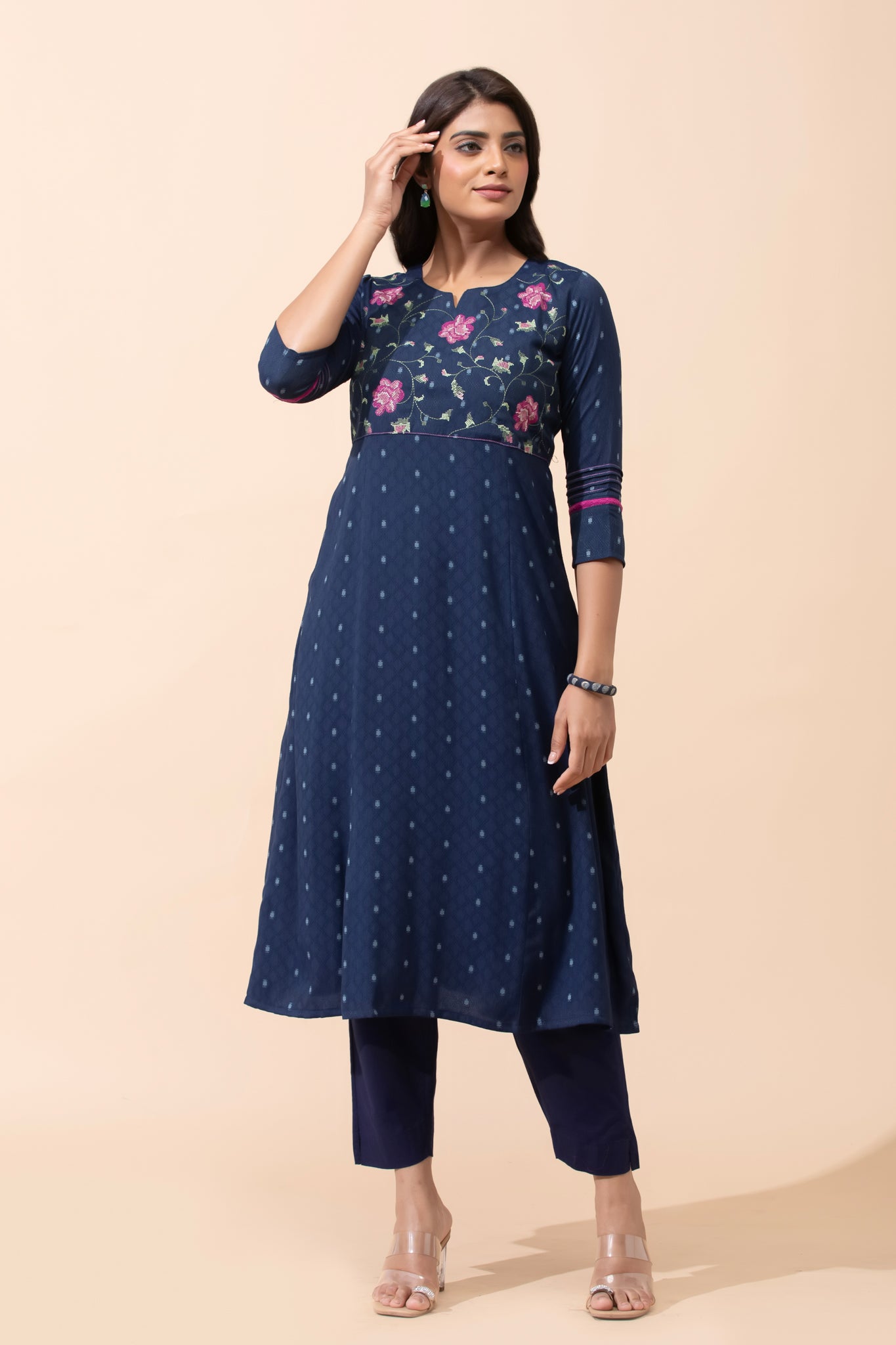 Workwear Navy Blue Kurta