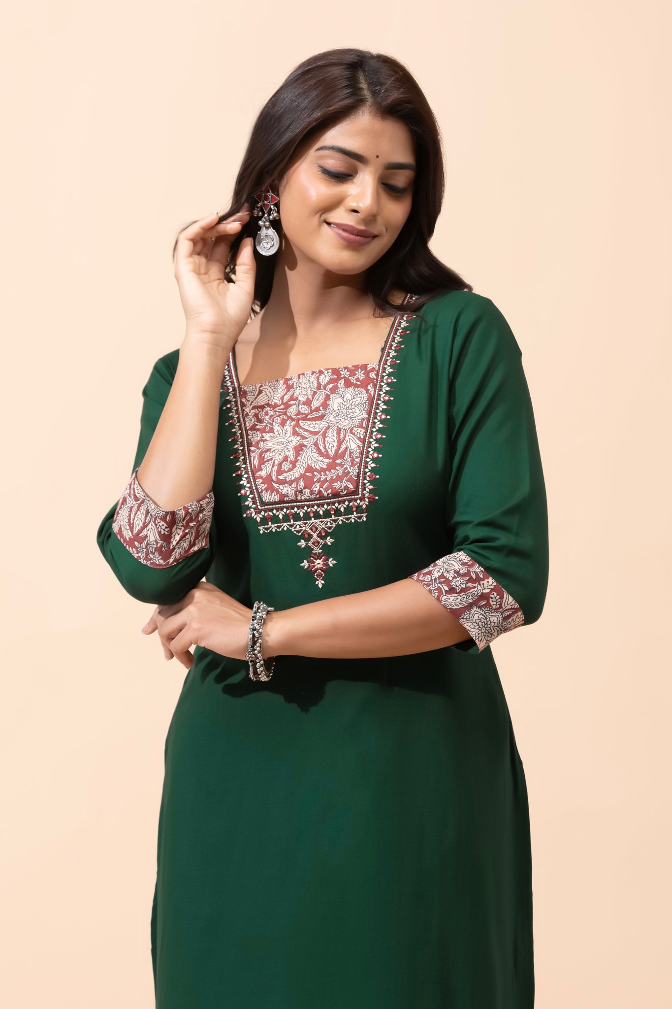 Green Kalamkari Kurta