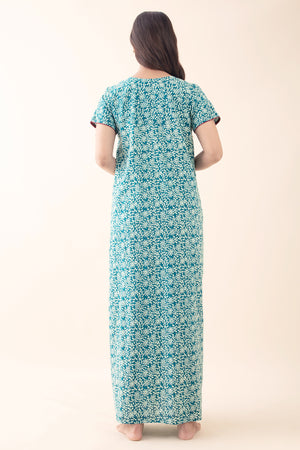 Floral Batik Printed Cotton Nighty