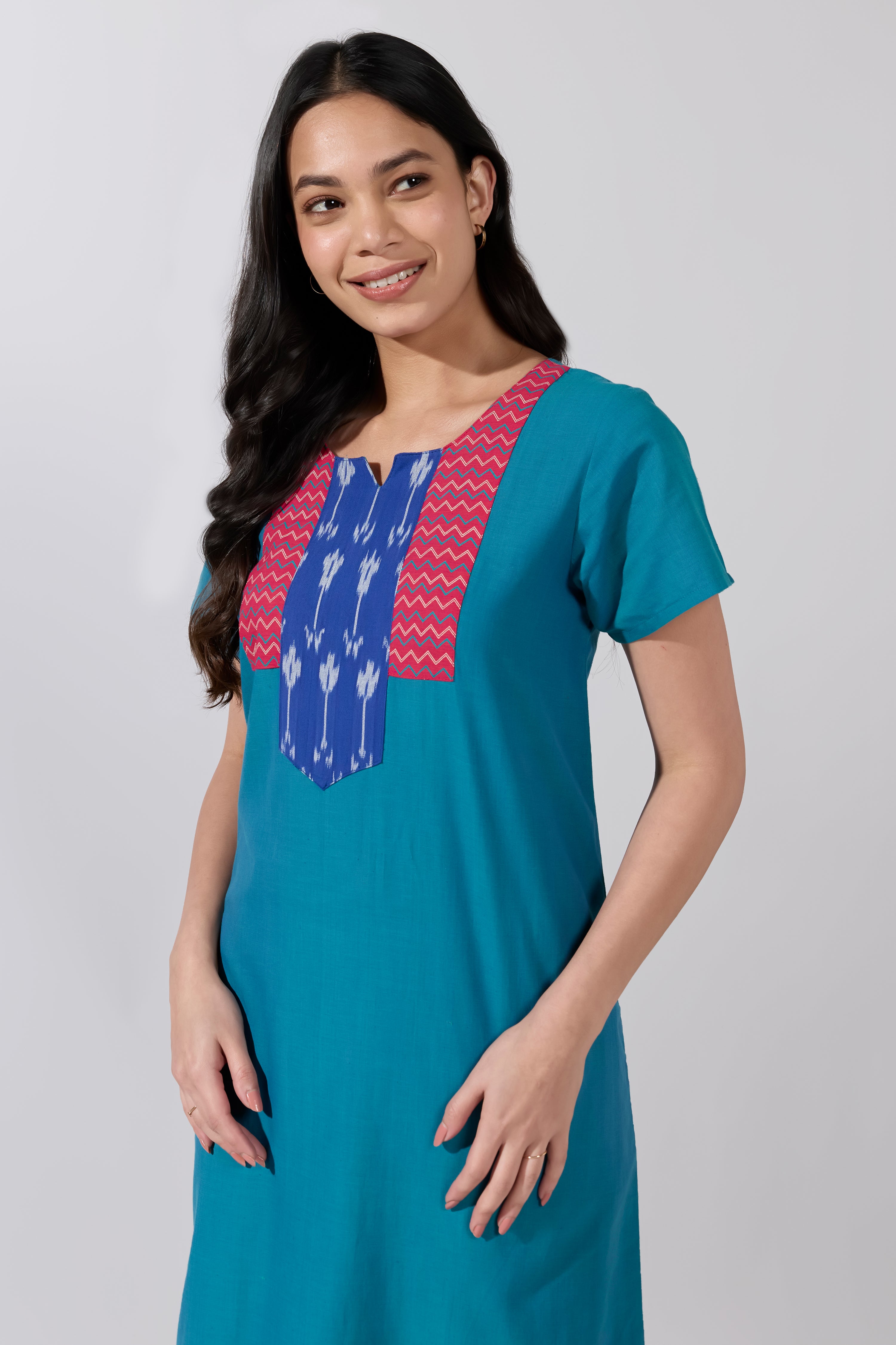 Turquoise Cotton Nightwear