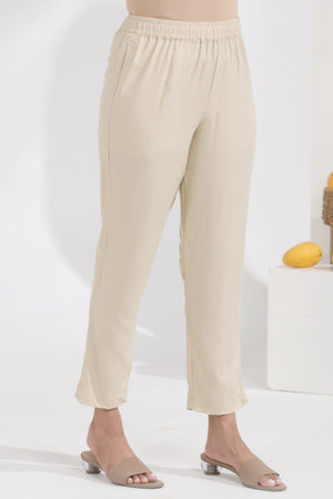 Embroidered Green & Beige Kurtaset with Dobby Dupatta