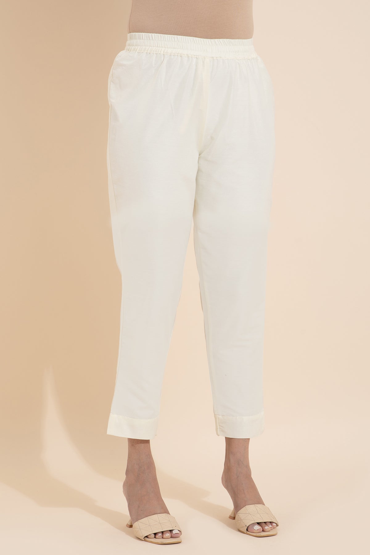 Lotus Placement Printed Kurtaset with Dupatta - Off-White & Pink