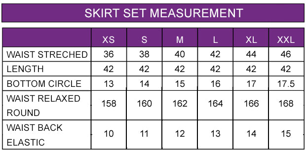 Solid Skirt with decorative border (Only Skirt)