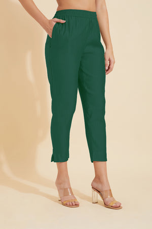 Solid Straight Pant - Light Green