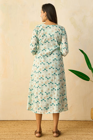 Monochrome Spaghetti Maternity Dress with Jacket - Blue