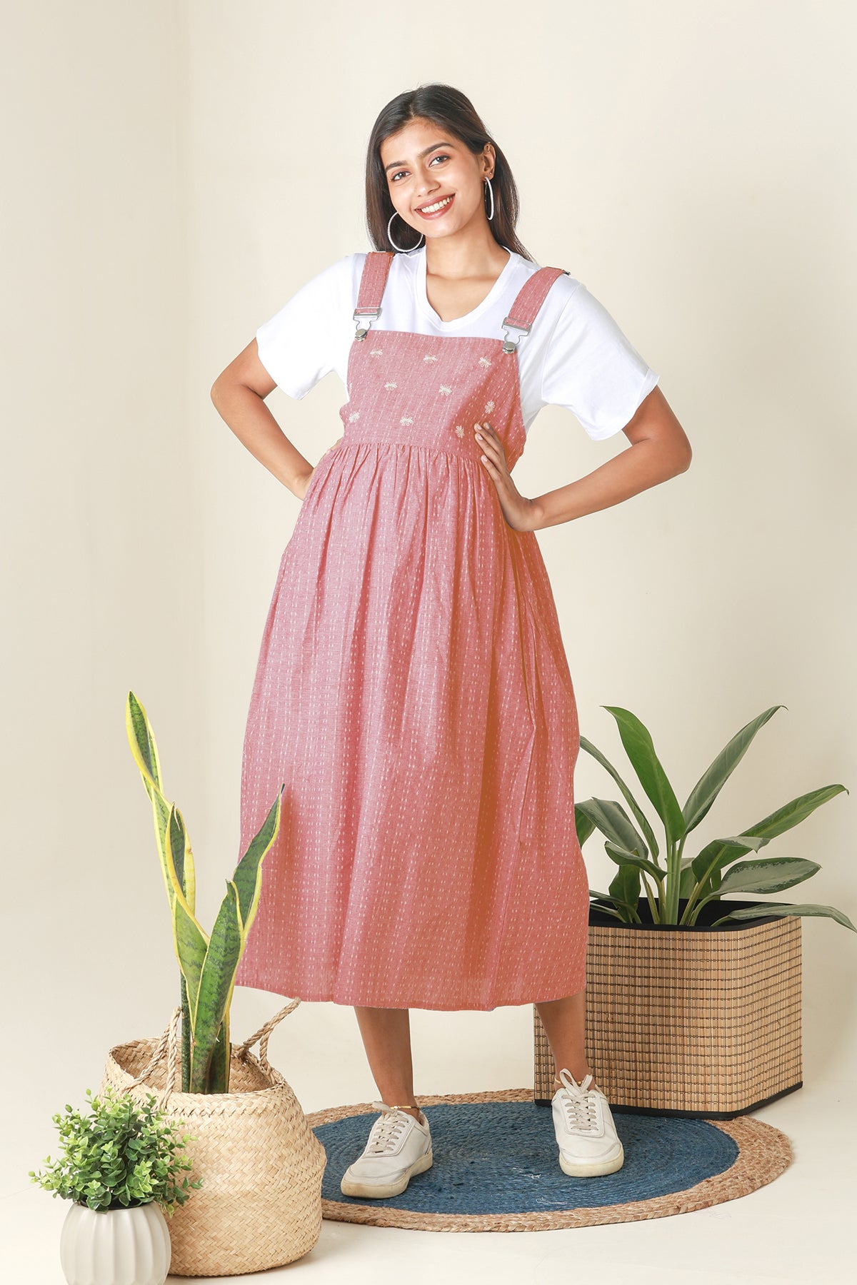 Korean Dangri Skirt Skirt Knee Length Cute Dungaree Dress Denim