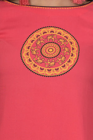 Mandala Printed Tunic - Pink