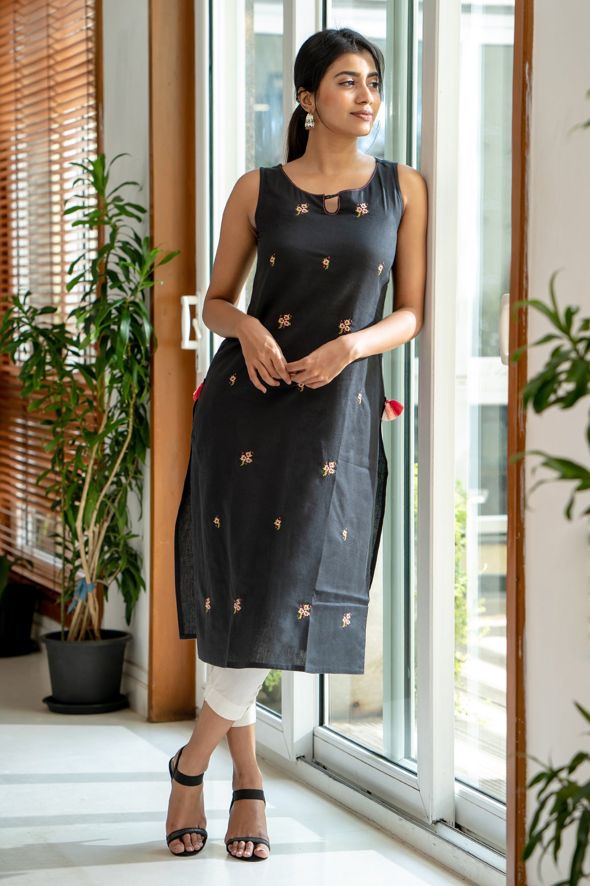Buy Online at Jaypore.com | Women dresses classy, Boat neck kurti, Kurta  designs