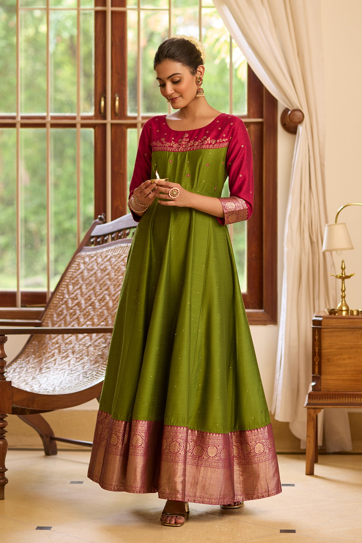 Anarkali Kurtas Buy Anarkali Kurtis Online in India Anarkali Dress Tagged 2XL Maybell Womens Fashion