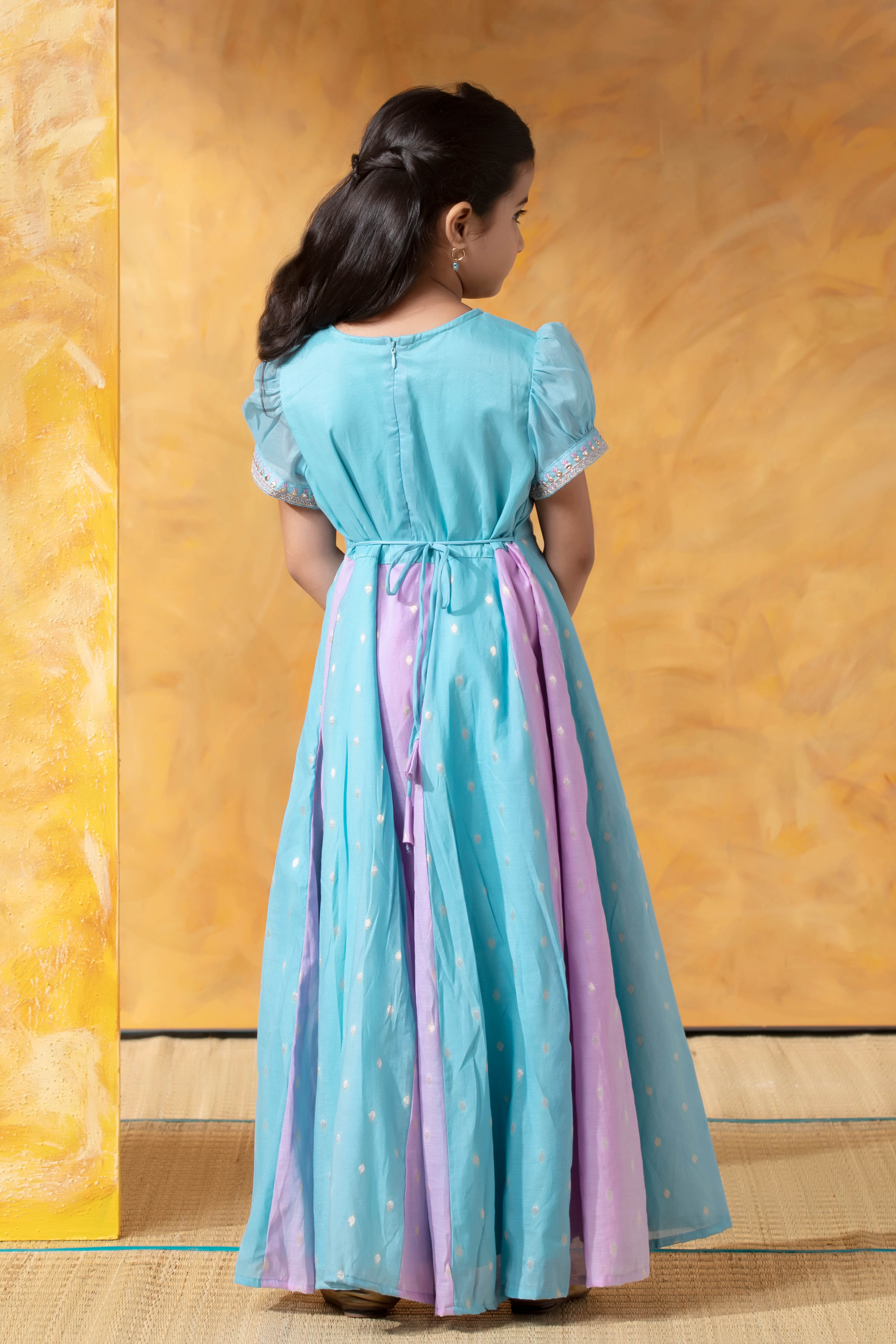 anarkali dress sky blue Sky Blue Embroidered Silk Anarkali