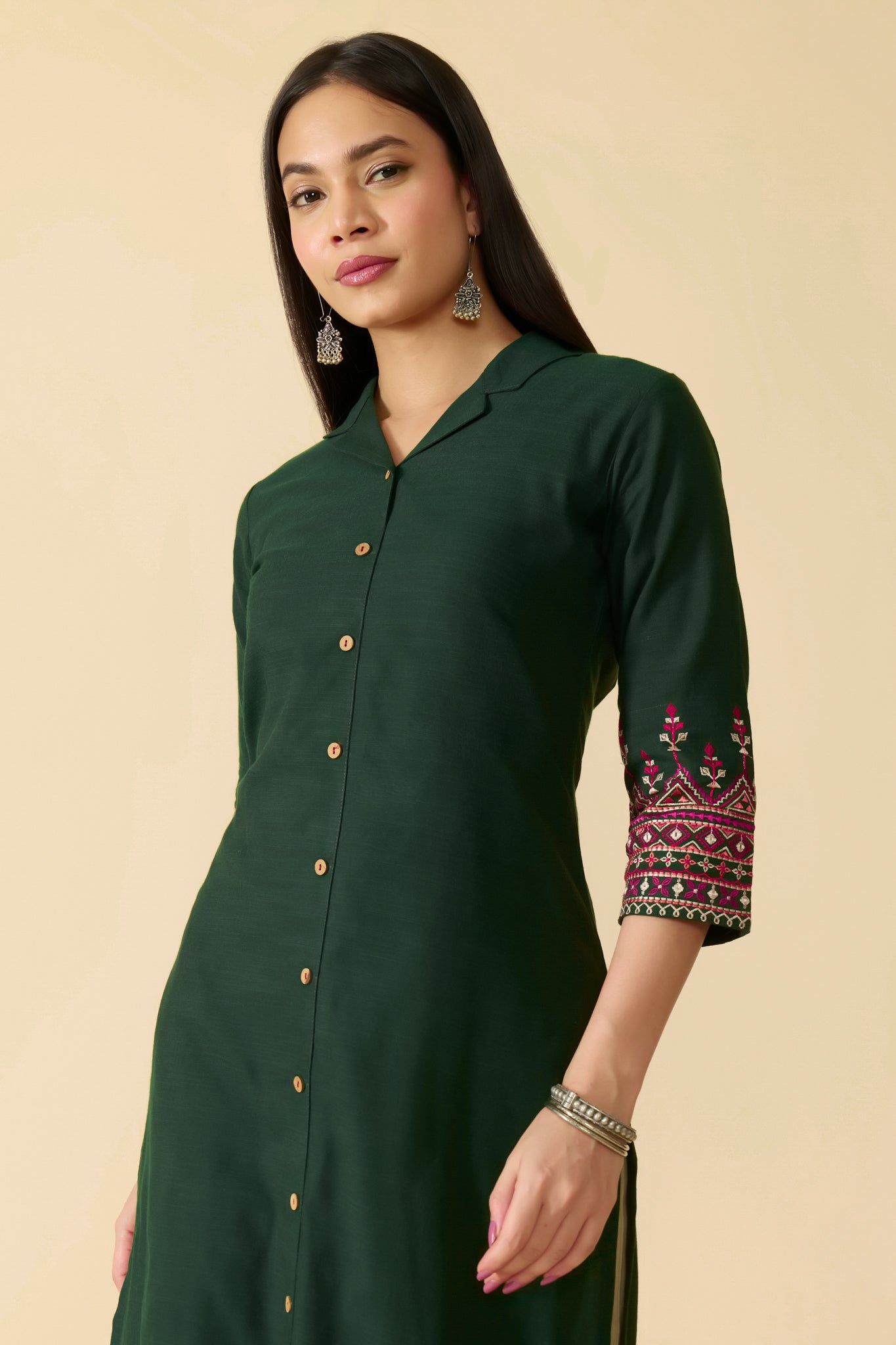GREEN SOLID COTTON KURTA – Maybell Womens Fashion