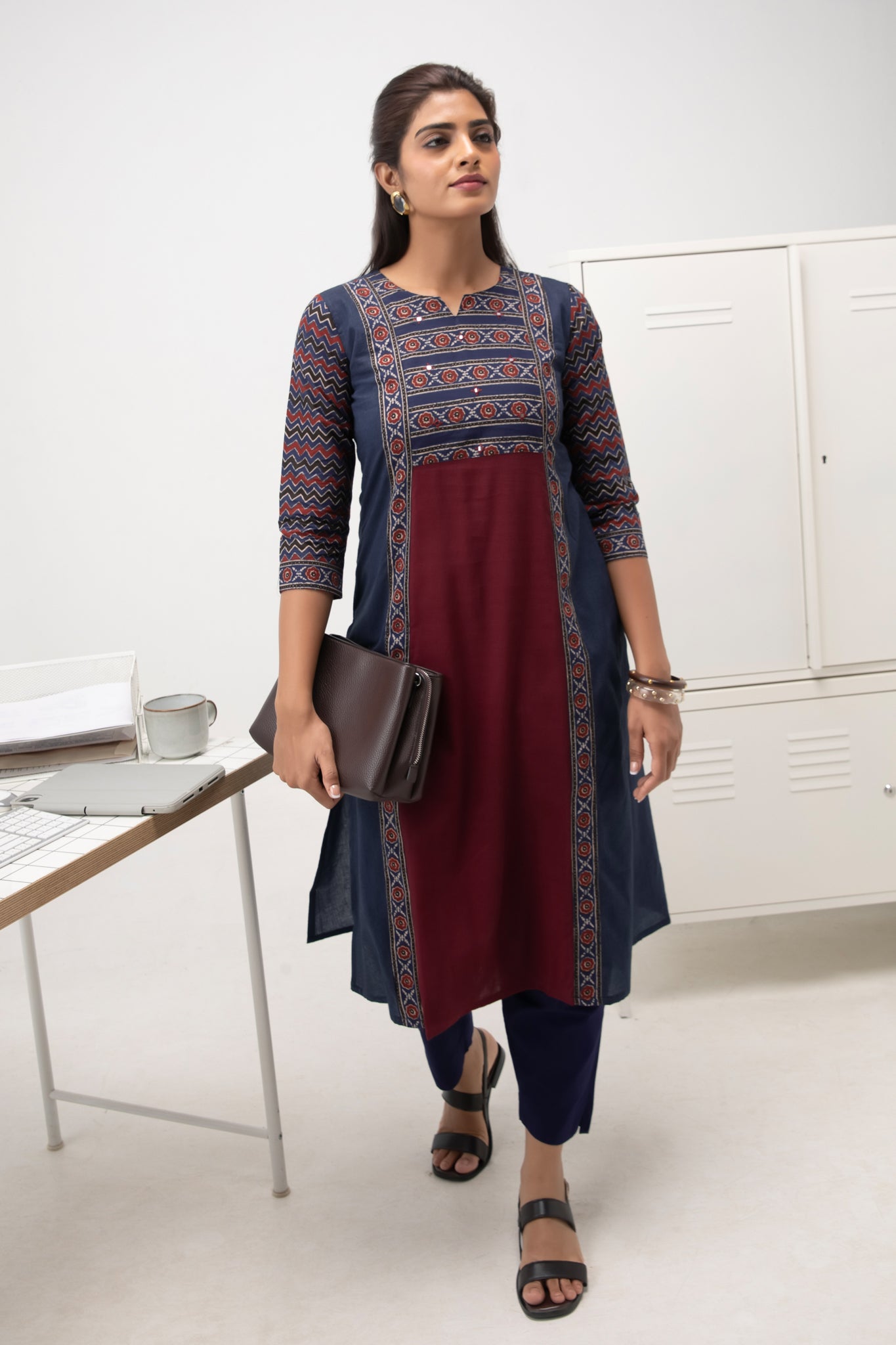 Workwear Navy Blue Kurta