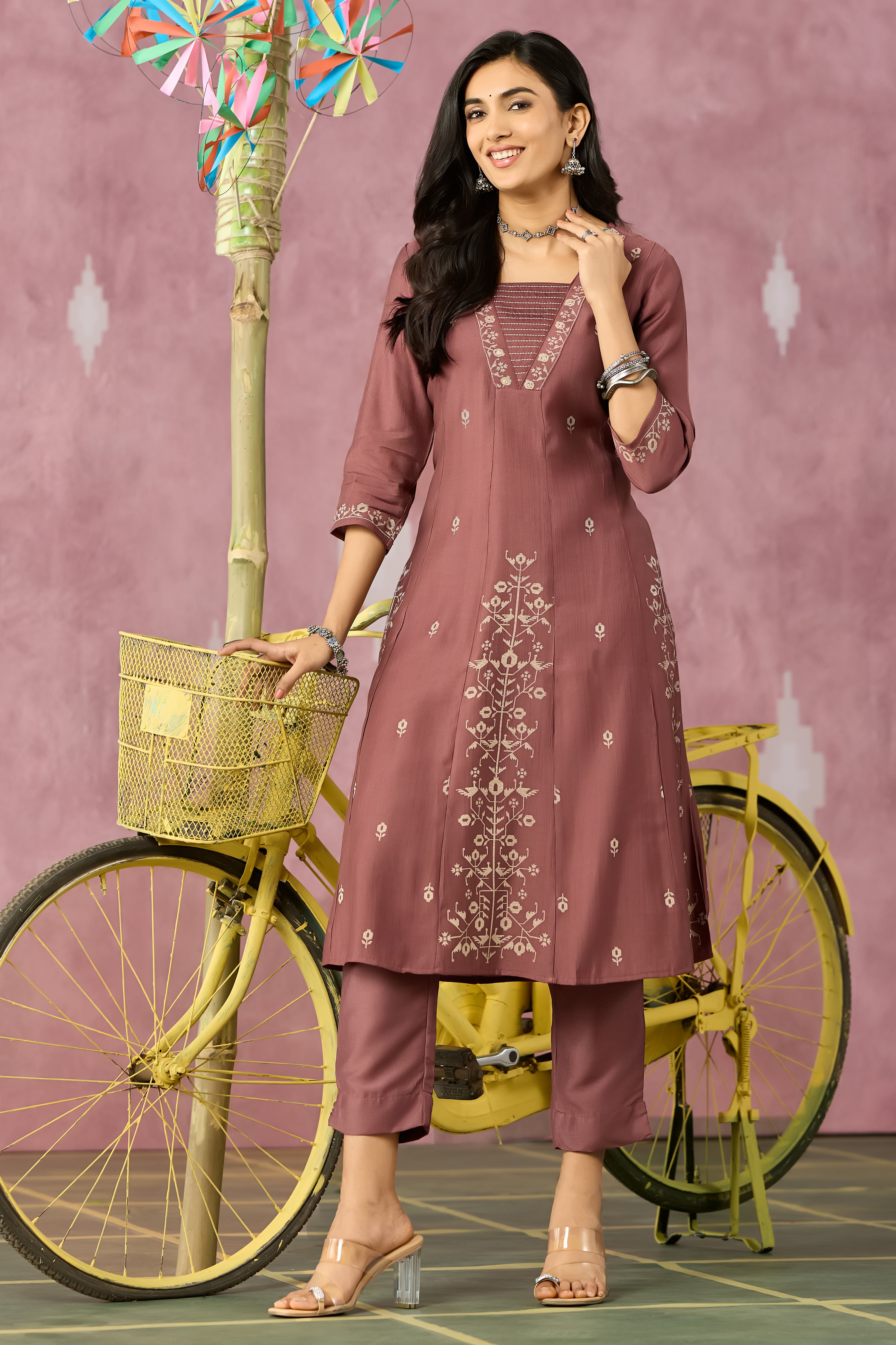 LILAC JAMDHANI A - LINE KURTA