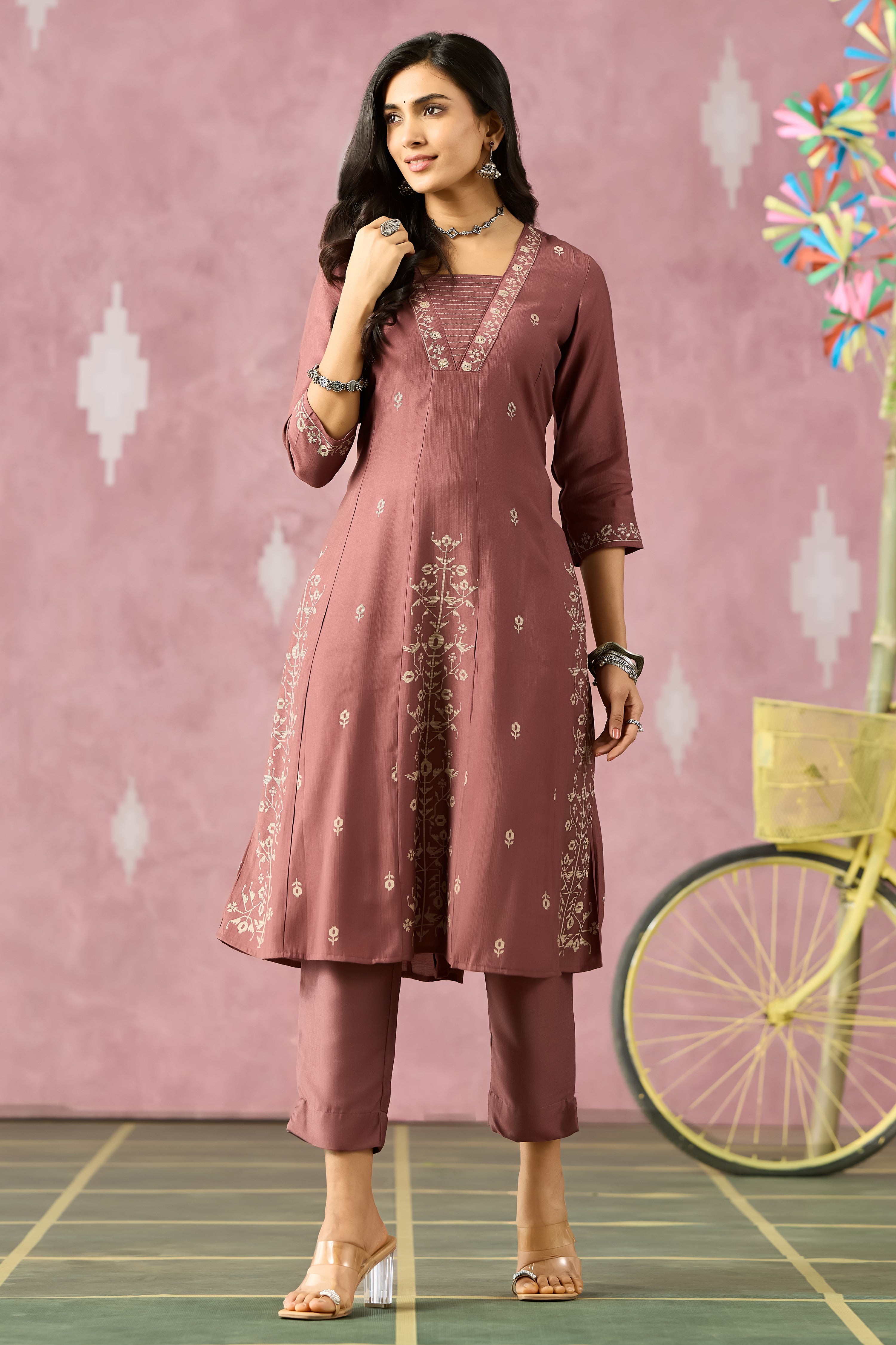 LILAC JAMDHANI A - LINE KURTA