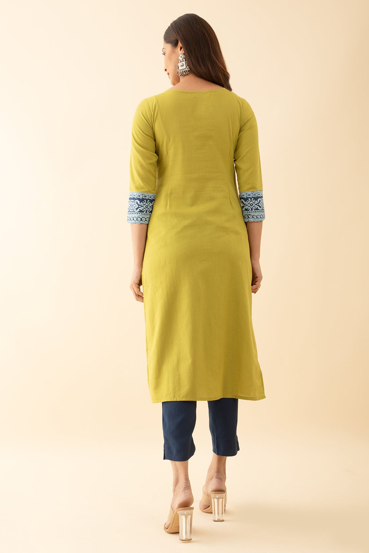 Indigo Patchwork Kurta - Green