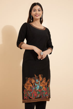 Cotton Black Kurta for Women