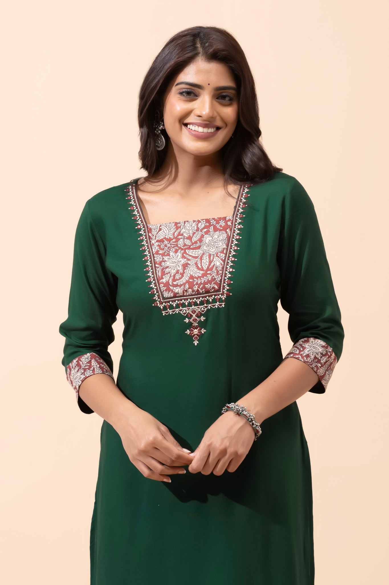 Green Kalamkari Kurta