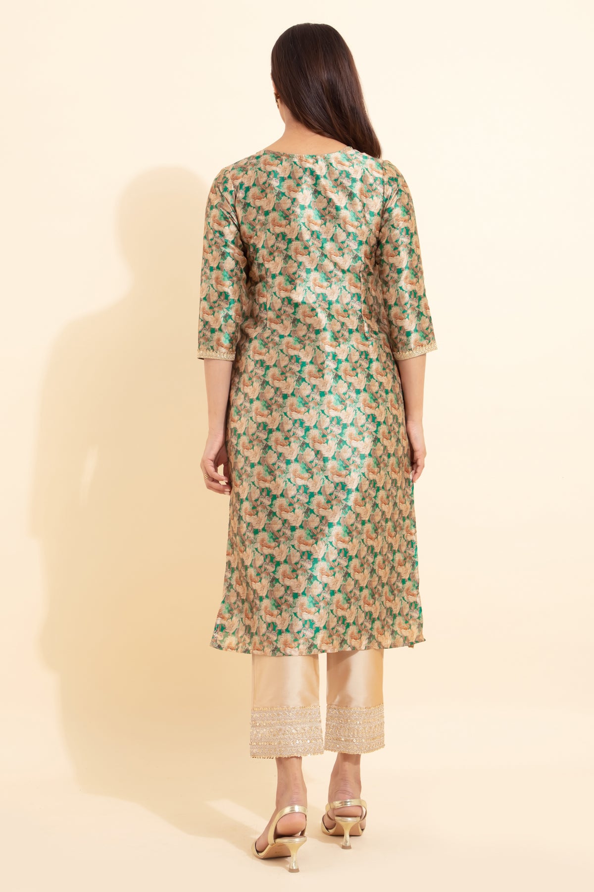 Floral Digital Printed Kurta - Green