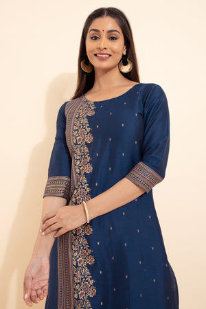 Floral Printed Kurta - Blue