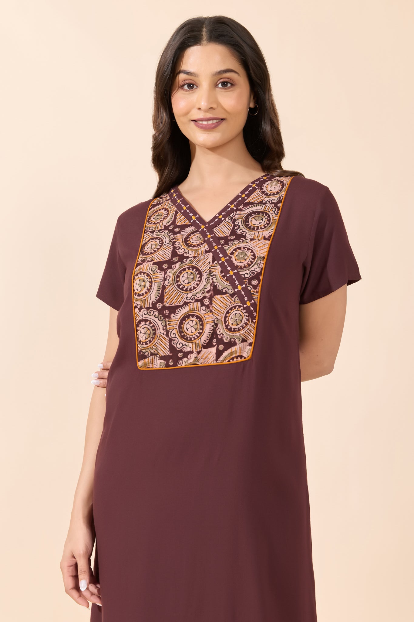 indian cotton night dress Indian Crafts Women Batik Kaftan Cotton Night Suit Night Dress Long Caftan Nighty Maxi, Women's, Size: Free Size