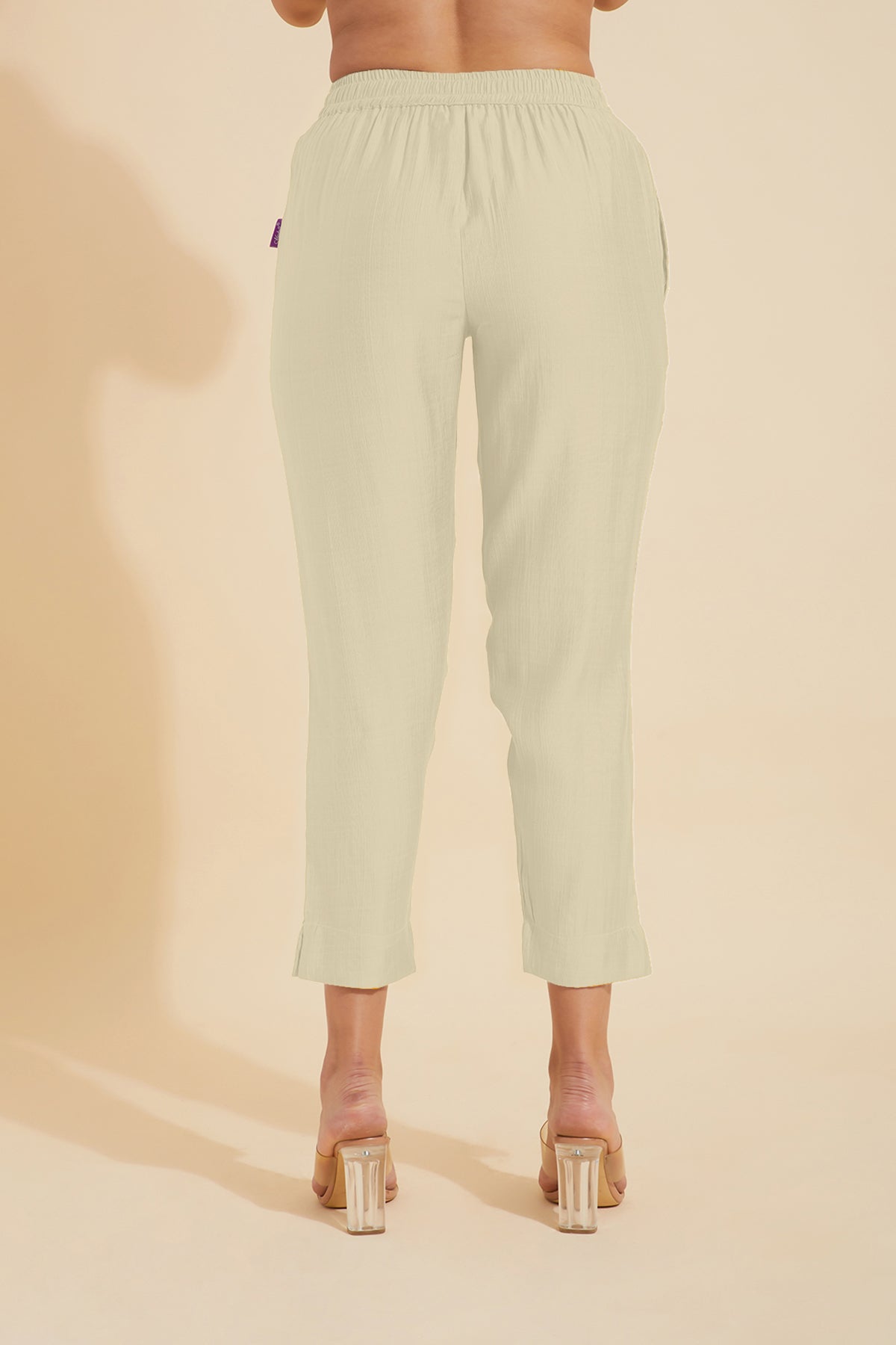 Solid Straight Pant - Off-White
