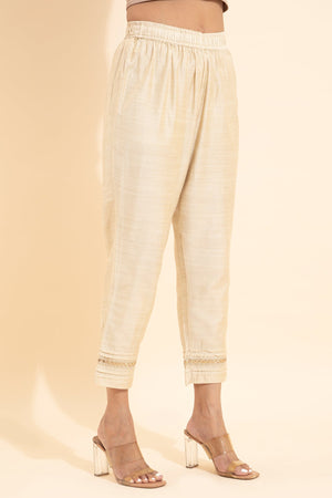 Solid Straight Pant - Off White
