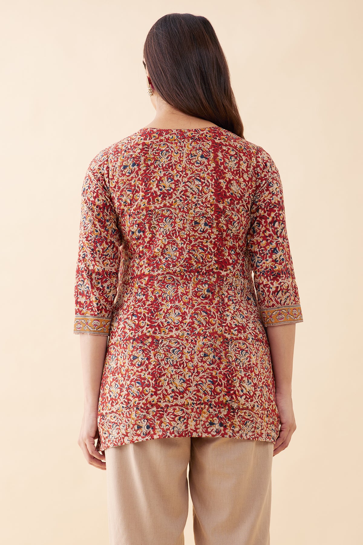 Kalamkari Printed Tunic - Red