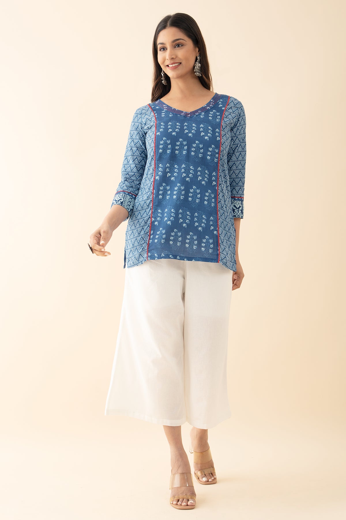 Indigo Printed Tunic - Blue