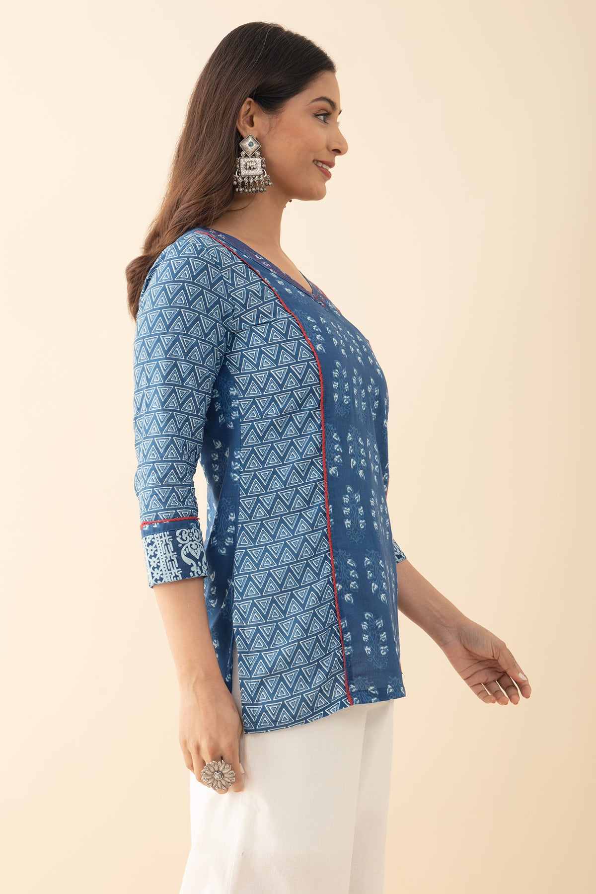 Indigo Printed Tunic - Blue