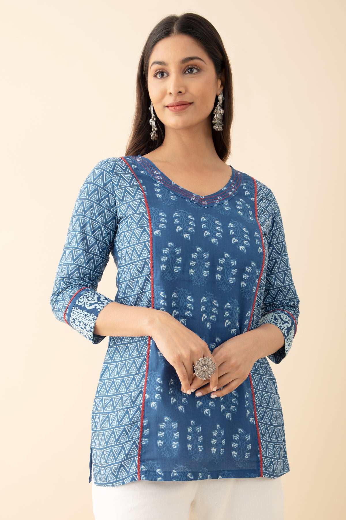 Indigo Printed Tunic - Blue