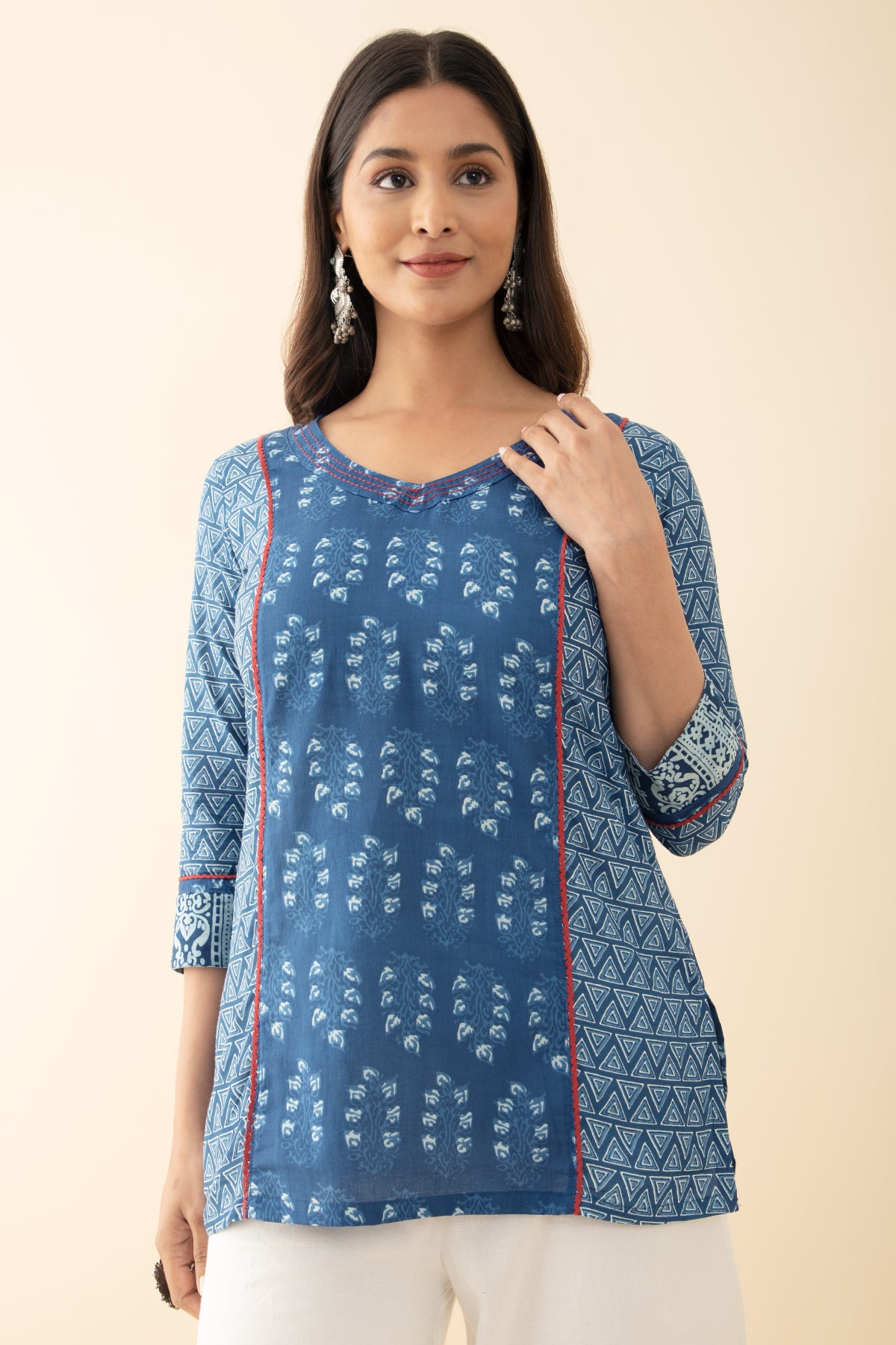 Indigo Printed Tunic - Blue