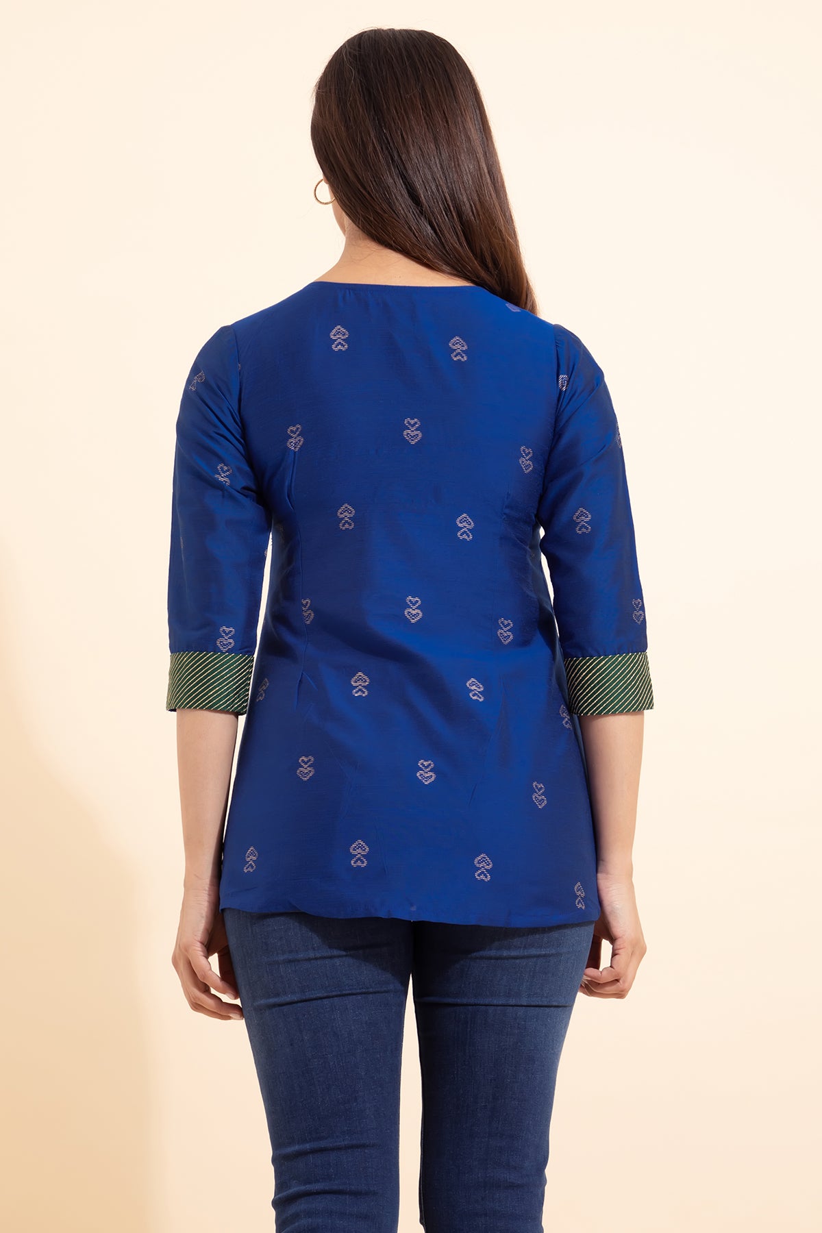 Zari Embellished Tunic  - Blue
