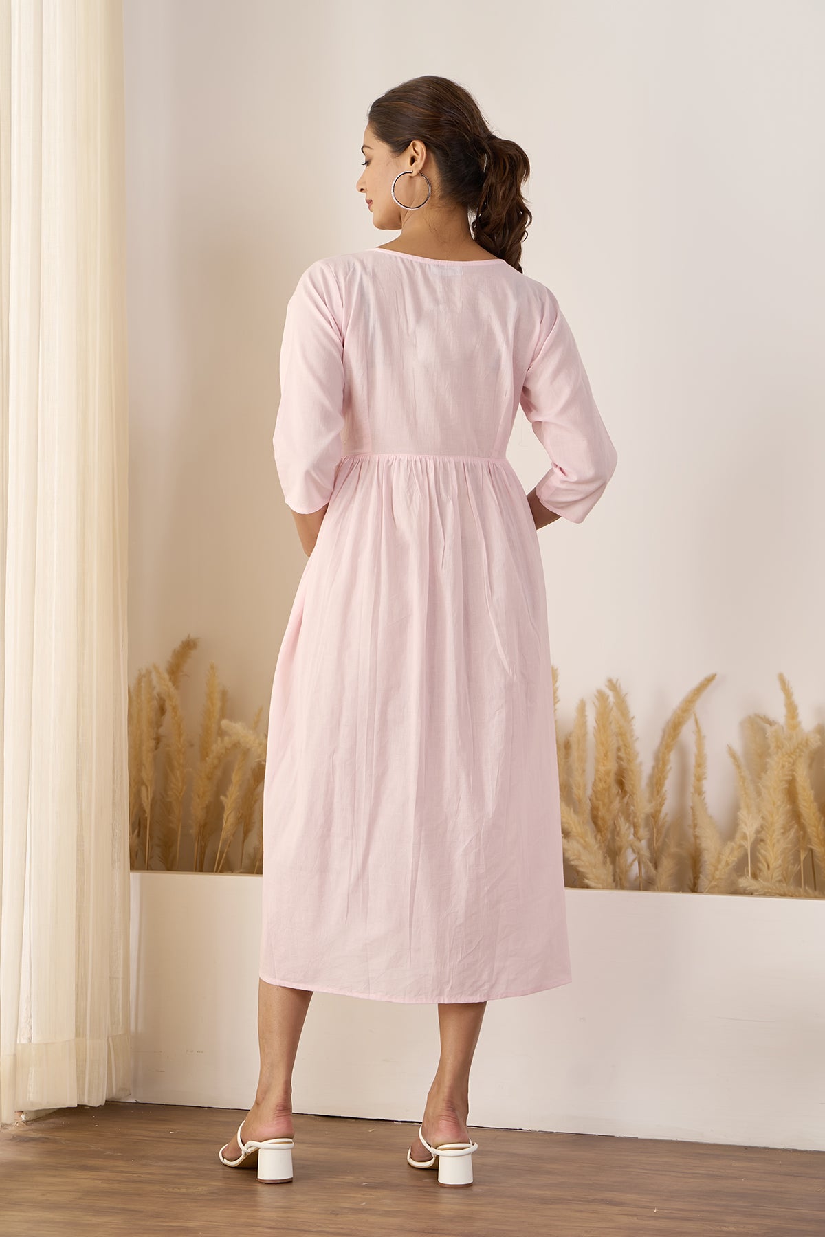 pastel maternity dress Buy Pastel Pink Cotton Maternity Dress Online