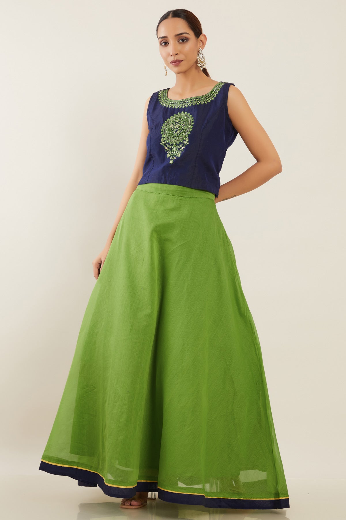 Long skirt and clearance top in kerala style