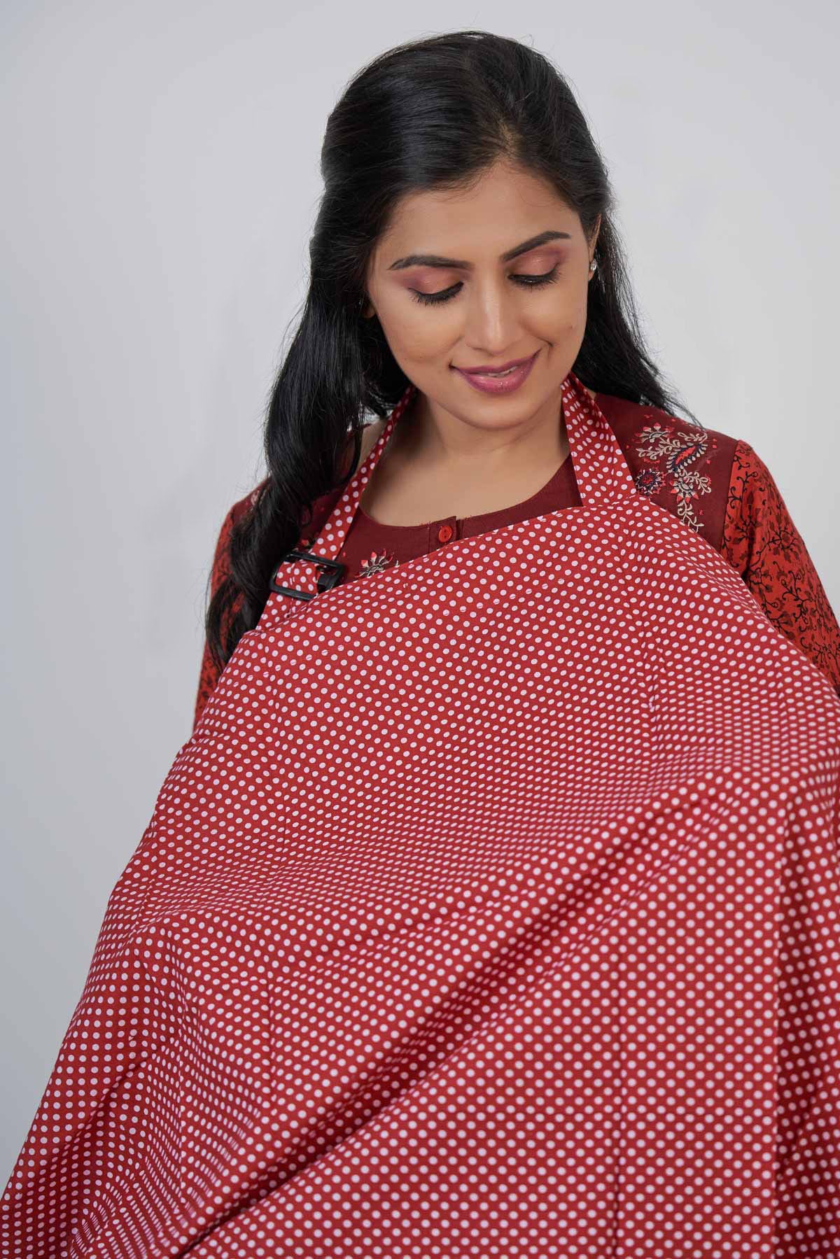 Polka Dot Nursing and Feeding sheet Red