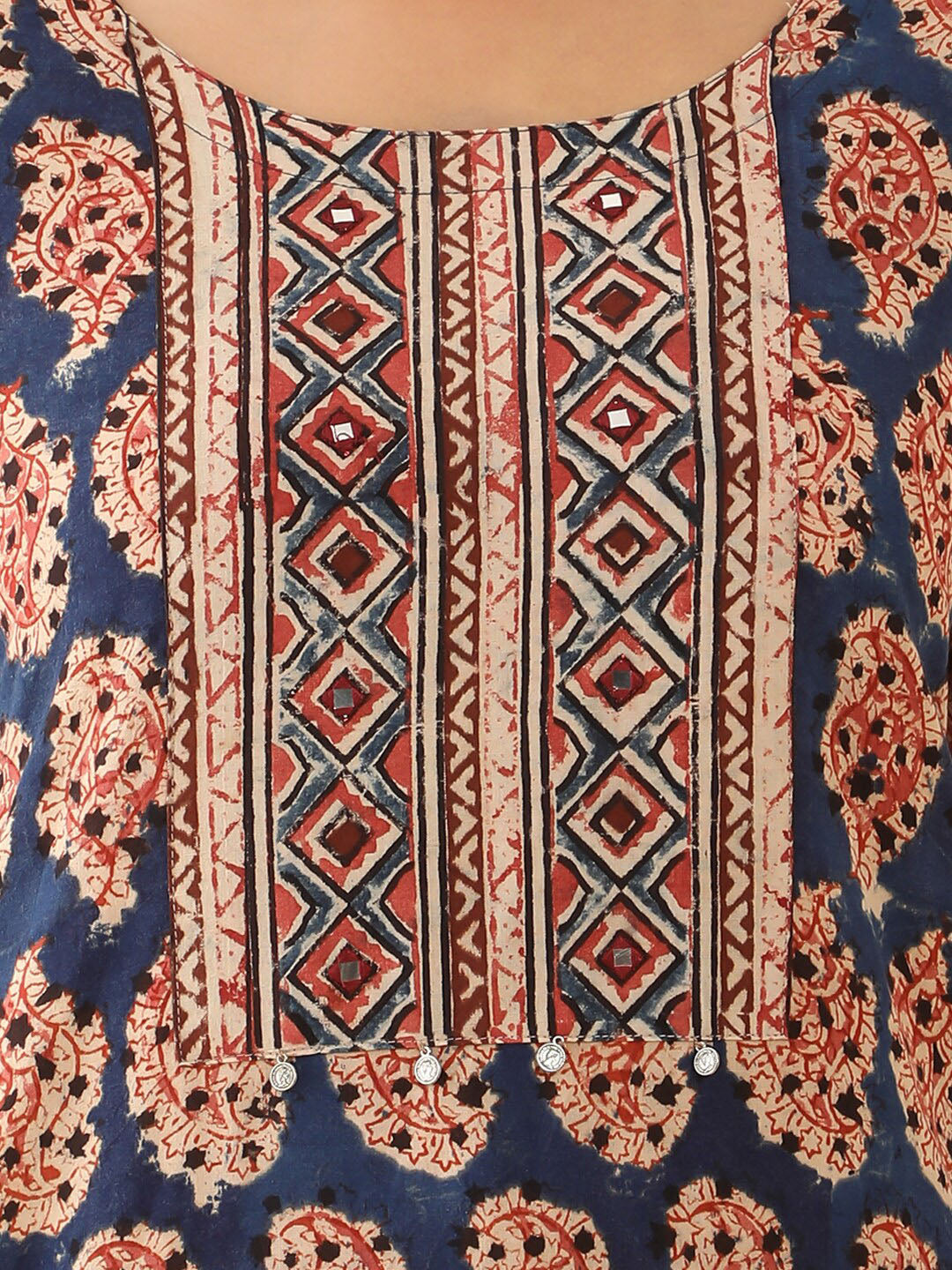 All Over Block Printed Kurta Blue